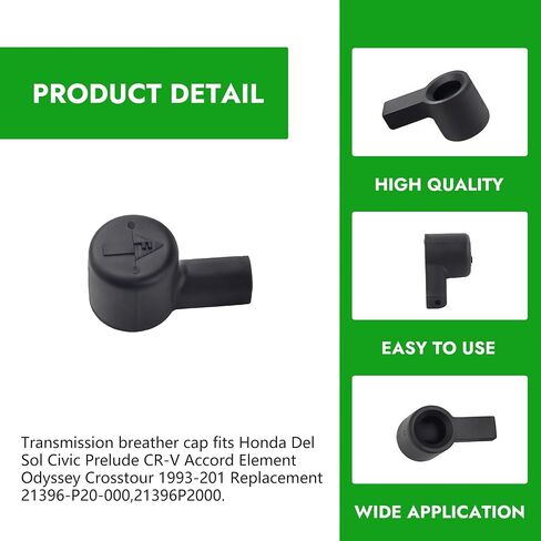 21396-P20-000 21396P20000 Transmission Breather Cap Black Transmission Vent Cap Compatible with Honda Accord Civic CRV CR-Z Fit HR-V Element Odyssey Crosstour, with Acura MDX RDX TL RLX ILX in Saudi Arabia