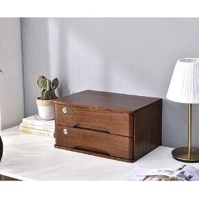 Desktop File Cabinet - Solid Wood Storage Box - Desktop Organizer, Solid Wood Storage Box Small Chest of Drawers Put A4 Paper, Small Chest of Drawers Put A4 Paper,E-2 Drawers in Saudi Arabia