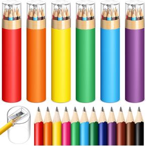 6 Pack Christmas Pencils Gifts Bulk in Tube with Sharpener, #2hb Wood-cased Pre-sharpened Pencils for Kids Christmas Student School Classroom Holiday Prize Party Favor Gifts in Kuwait