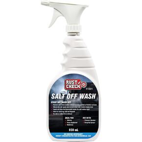 Rust Check Salt Off Wash - Car Salt Remover and Jet Ski Cleaner - Boat Wash and Outboard Motor Flusher - Multi-Surface and Driveway Salt Wash - Exterior Washdown Solution - 22 Fl Oz - Spray Bottle in Kuwait