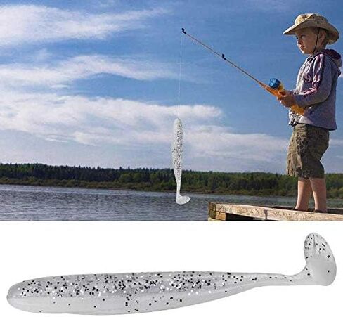 Zer one 20 PCS Fishing Soft Lure 7.5cm/2g Plastic T Tail Bait Artificial Worm Swimbait for Bass Trout Walleye Fishing Accessory in Saudi Arabia