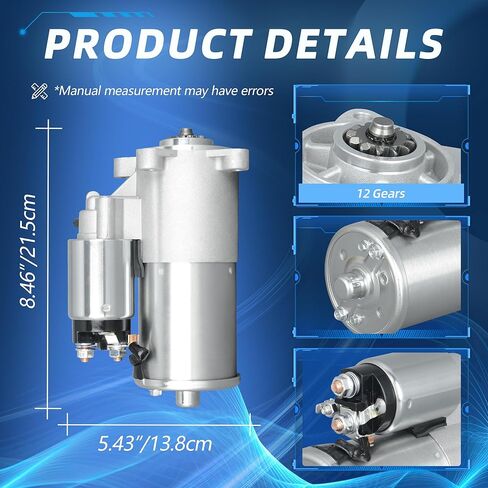 6646N New Starter Motor Compatible with F-250 F-350 F-450 F-550 Super Duty Excursion Expedition Mustang, Lincoln Navigator Mark LT Blackwood Replace OE 41014043 F81U11000AA F81U-11000-AD in Saudi Arabia