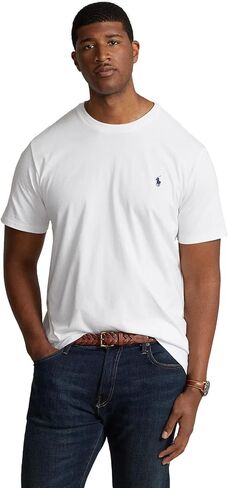 POLO RALPH LAUREN Men's Striped Crewneck T-Shirt(Green MU,M) in Saudi Arabia
