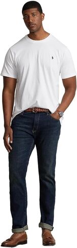 POLO RALPH LAUREN Men's Striped Crewneck T-Shirt(Green MU,M) in Saudi Arabia
