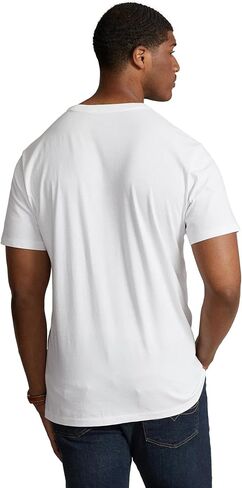 POLO RALPH LAUREN Men's Striped Crewneck T-Shirt(Green MU,M) in Saudi Arabia