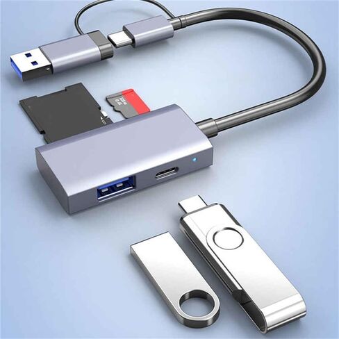4-in-1 Card Reader USB 3.0 USB-C Flash Drive Adapter, Compatible with 2023 Models in Saudi Arabia