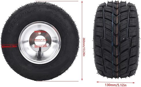 KIMISS 10x4.50 5 مجموعة إطارات العجلات الأمامية المضادة للثقب مستقرة عالية السرعة ATV UTV عربة جزازة in Saudi Arabia