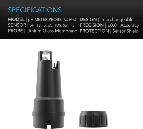 مجموعة أدوات قياس درجة الحموضة المائية AC Infinity PRO، قلم درجة حموضة رقمي عالي الدقة مع دقة ± 0.01 درجة حموضة ومسبار قابل للتبديل، جهاز قياس درجة الحموضة الكل في واحد لملوحة درجة الحرارة EC TDS، حدائق المياه المائية وأحواض السمك in Kuwait