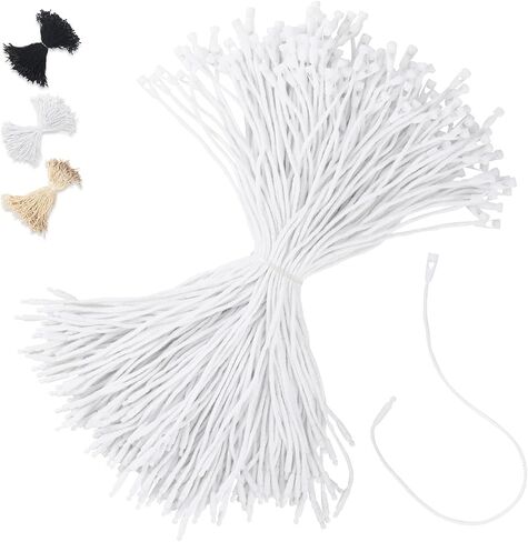 600pcs 7.7" Cotton Hanger Tag String for Clothing Tags,Hanging Tags,Bag tag Loops (Standard Thickness,White) in Saudi Arabia