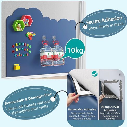 Magnetic Chalkboard Wall Decal for Kids - Removable Blackboard, Peel and Stick Magnetic Wallpaper with Letters, Chalk for Playroom & Homeschool Office (34.6" x 47.2") in Saudi Arabia