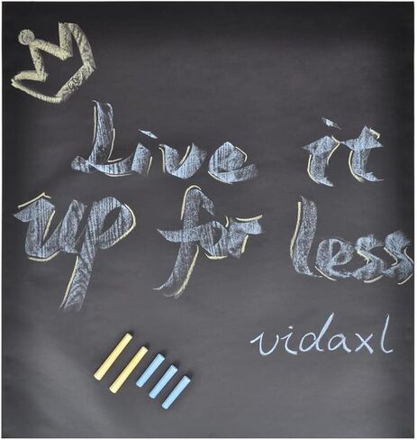 Self-Adhesive Wall Sticker Blackboard 2 Rolls, 23.6"x78.7" PVC Peel & Stick Chalkboard for Kids Room, Kitchen Message Board in Saudi Arabia