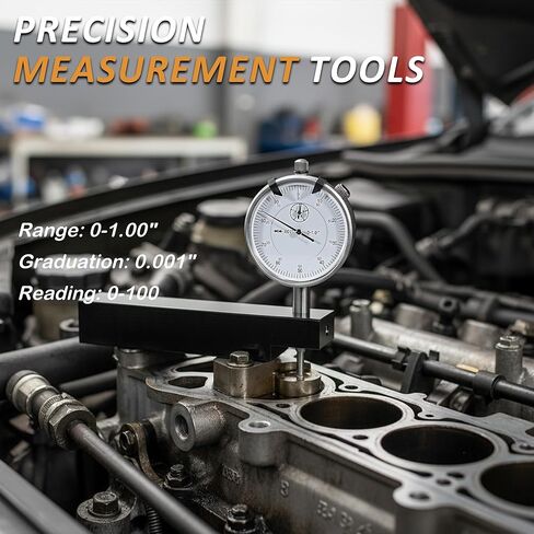 6434 Sleeve Height and Counter Bore Gauge, Cylinder Bore Gauge Compatible with All Diesel Engines, Range: 0-1.00", Graduation: 0.001", Reading: 0-100 in Kuwait