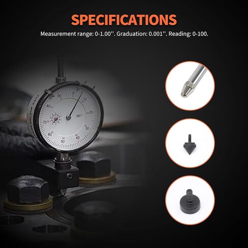 HiSport 6434 ارتفاع الكم ومقياس التجويف المضاد لجميع محركات الديزل - النطاق: 0-1.00 بوصة التخرج: 0.001 بوصة القراءة: 0-100 in Kuwait
