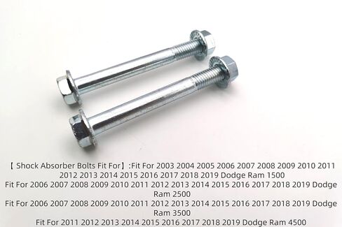 Front & Rear Kit，Shock Bolts Compatible with Dodge Ram 1500 2500 3500 4500 5500 1994-2024，6502818 6502698，2 Sets in Saudi Arabia