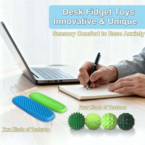 ألعاب فيدجيت للبالغين، كرات مغناطيسية من السيليكون وأحجار حسية، 6 قطع من الألعاب الحسية لتخفيف التوتر من أجل التوحد واضطراب فرط الحركة ونقص الانتباه والقلق، ألعاب مكتب المكتب، مواد تخزين للبالغين والمراهقين in Kuwait