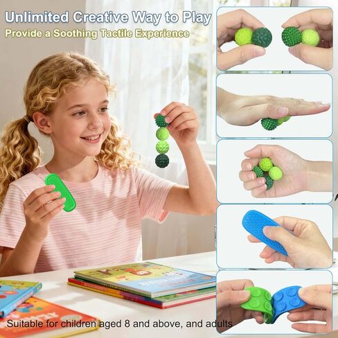 ألعاب فيدجيت للبالغين، كرات مغناطيسية من السيليكون وأحجار حسية، 6 قطع من الألعاب الحسية لتخفيف التوتر من أجل التوحد واضطراب فرط الحركة ونقص الانتباه والقلق، ألعاب مكتب المكتب، مواد تخزين للبالغين والمراهقين in Kuwait
