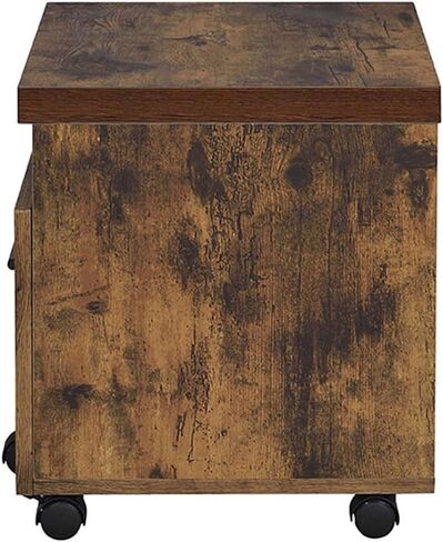 Weathered Oak and Black 1-Drawer File Cabinet in Saudi Arabia