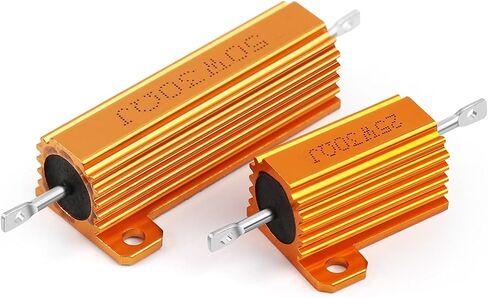 1Pcs 50W 100W Aluminum Power Metal Shell Wirewound Resistor RX24 0.1R~10K 5 6 8 10 20 100 150 1K 10K ohm Gold Resistors(50W-1K) in Saudi Arabia