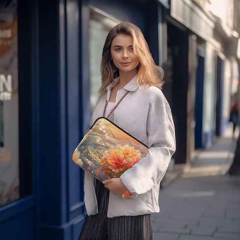حقيبة كمبيوتر محمول، رفيعة وخفيفة الوزن وناعمة، حقيبة كمبيوتر محمول ملونة، هدايا عيد الشكر، وردي (15-16 بوصة) in Kuwait