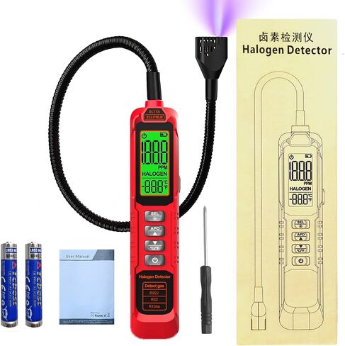 High Sensitivity Halogen Freon Leak Detector with UV Light Probe - Heated Diode Sensor for RV AC Refrigerant Repair, Air Conditioning Leak Detection Tool in Saudi Arabia