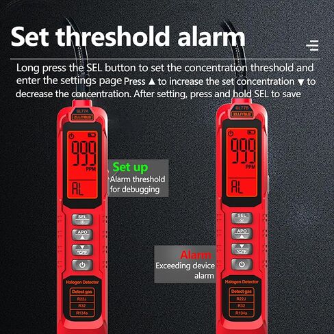 High Sensitivity Halogen Freon Leak Detector with UV Light Probe - Heated Diode Sensor for RV AC Refrigerant Repair, Air Conditioning Leak Detection Tool in Saudi Arabia