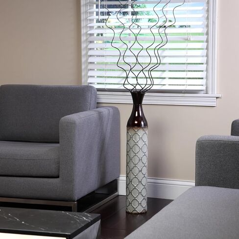 Hosley Antique Red Colored Metal Embossed Floor Vase - 24.5" High. Ideal Gift for Weddings, Party, Spa, Reiki, Meditation Settings with Dried Flowers O5 in Kuwait