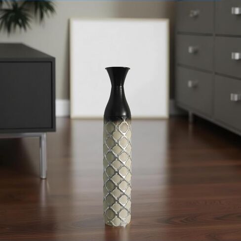 Hosley Antique Red Colored Metal Embossed Floor Vase - 24.5" High. Ideal Gift for Weddings, Party, Spa, Reiki, Meditation Settings with Dried Flowers O5 in Kuwait