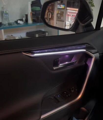 Interior Ambient Lighting Kit for Toyota RAV4 (2020-2024) - Door, Passenger Dash Trim, Footwell, Door Handle & Storage Box Light - Multi-Color Customizable Car Decor in Saudi Arabia
