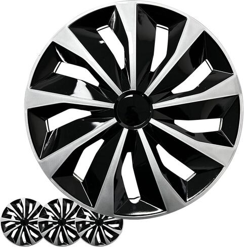 15 بوصة Hubcaps مجموعة من 4 لحافة الحديد، غطاء عجلة القيادة محور السيارة قبعات غطاء حافة العجلة ABS البلاستيك استبدال Hubcap الملحقات للسيارة in Kuwait