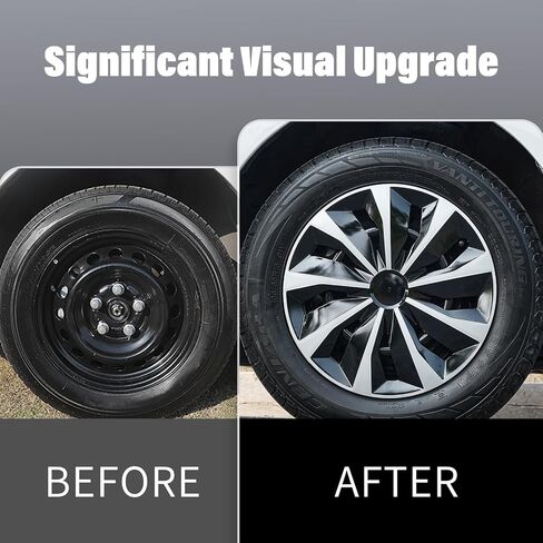 15 بوصة Hubcaps مجموعة من 4 لحافة الحديد، غطاء عجلة القيادة محور السيارة قبعات غطاء حافة العجلة ABS البلاستيك استبدال Hubcap الملحقات للسيارة in Kuwait
