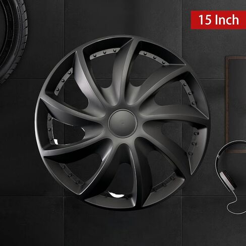 15 بوصة Hubcaps مجموعة من 4 لحافة الحديد، غطاء عجلة القيادة محور السيارة قبعات غطاء حافة العجلة ABS البلاستيك استبدال Hubcap الملحقات للسيارة in Kuwait