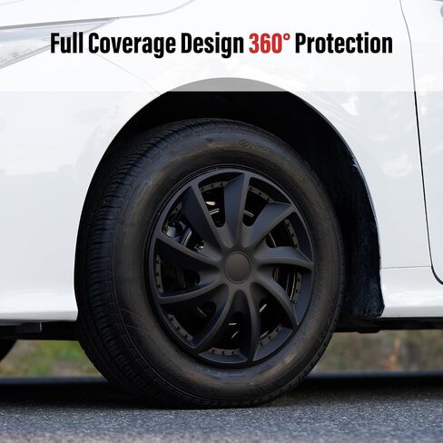 15 بوصة Hubcaps مجموعة من 4 لحافة الحديد، غطاء عجلة القيادة محور السيارة قبعات غطاء حافة العجلة ABS البلاستيك استبدال Hubcap الملحقات للسيارة in Kuwait