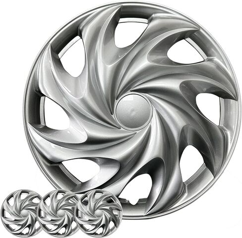 15 بوصة Hubcaps مجموعة من 4 لحافة الحديد، غطاء عجلة القيادة محور السيارة قبعات غطاء حافة العجلة ABS البلاستيك استبدال Hubcap الملحقات للسيارة in Kuwait