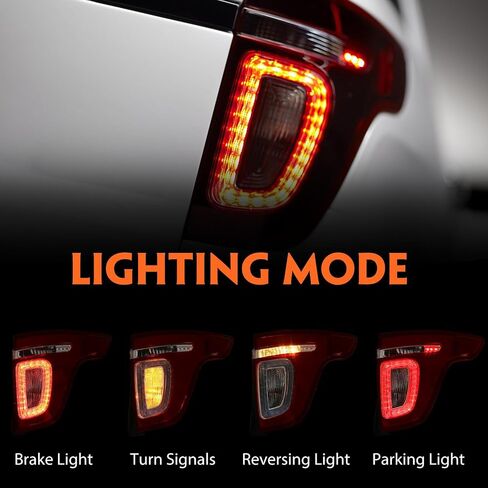 مجموعة مصابيح خلفية FIONE متوافقة مع 2011 2012 2013 2014 2015 Ford Explorer لمبة خلفية ضوء الفرامل الجانب الأيسر للسائق LH in Saudi Arabia