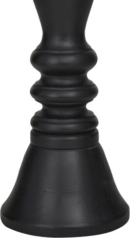 حامل شموع خشبي من ديكو 79، مجموعة من 3 قطع، 18، 15، 12 بوصة ارتفاع، رمادي in Kuwait