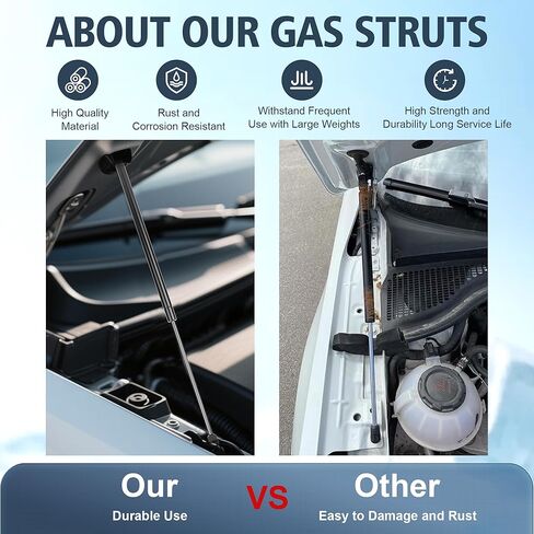 دعامات غطاء المحرك الأمامي لرفع الصدمات تدعم نوابض الغاز المتوافقة مع Lexus GX470 لسيارة Toyota 4Runner 2003 2004 2005 2006 2007 2008 2009، استبدال 6228 SG329055، حزمة من 2 in Kuwait