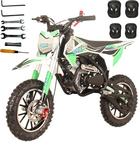 SYX MOTO 60cc Dirt Bike for Kids, Gas Powered Mini Dirt Bike, Pull Start 4 Stroke Off Road Mini Motorcycle, Trail Bike with Speeds up to 22 MPH, Weight Support Up to 143 LBS (Red, 60cc) in Saudi Arabia