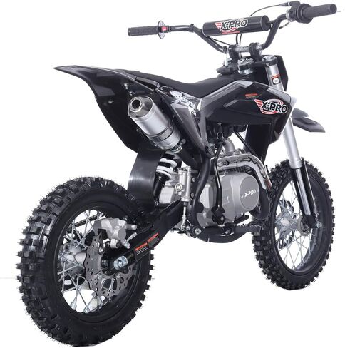 X-PRO 125cc Kids Dirt Bike Pit Bike Youth Dirt Pit Bike مع ناقل حركة شبه أوتوماتيكي 4 سرعات، إطارات كبيرة 14 بوصة/12 بوصة! in Kuwait