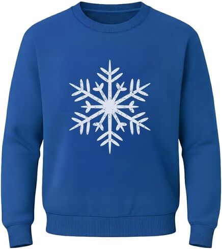Tstars Big White Snowflake Kids Long Sleeve T-Shirt Ugly Christmas Sweater Style 4T in Saudi Arabia