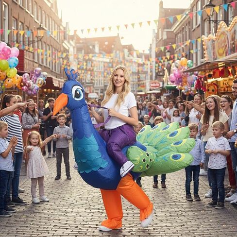 CHOIEO Halloween Inflatable Costume for Adult, Funny Blow Up Animal Costume, Ride-On or Full Body Suit in Saudi Arabia