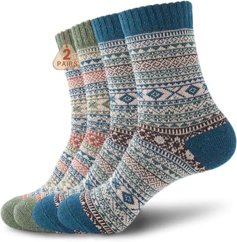 Men’s Winter Socks Crew Cabin Warm Thick Knit Cozy Soft Casual Vintage Winter Wool Cotton Athletic Casual Gifts Man Sock in Saudi Arabia