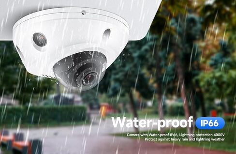HikVision/Uniview Compatible HD 4MP SonyStarvis Sensor IP Camera Colorvu PoE Turret Dome with Microphone, 24/7 Full Time Color at Night, Weatherproof IP67 Indoor Outdoor Wide Angle 2.8mm in Kuwait