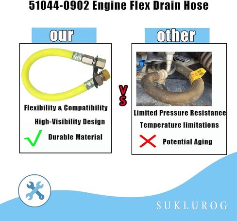 51044-0902 خرطوم تصريف مرن للمحرك متوافق مع Kawa-saki FR730V FR691 FR691V FR651V FR600V FH721V FS541 FJ180V FS730V لـ Toro MX5060 FX730V، أيضًا لـ Ku-bota Z412 Z122R، استبدال 510440902(أخضر) in Kuwait