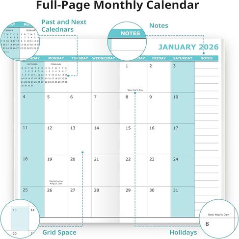 Pocket Calendar 2026-2027 for Purse, Two Year Monthly Planner Pocket Size, Jan 2026 to Dec 2027 Monthly Planner Small Size (6.5" x 3.5") - Black in Kuwait