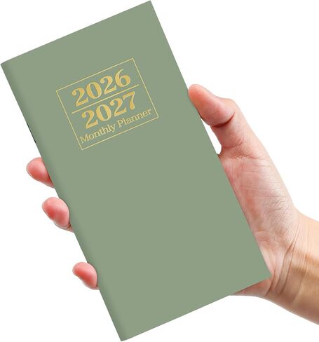 Pocket Calendar 2026-2027 for Purse, Two Year Monthly Planner Pocket Size, Jan 2026 to Dec 2027 Monthly Planner Small Size (6.5" x 3.5") - Black in Kuwait