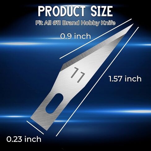 Jetmore 100 Pack Exacto Knife Blades, Hobby & Craft Knife Replacement Blades with Storage Box for Scrapbooking, Caving & Stencil in Kuwait
