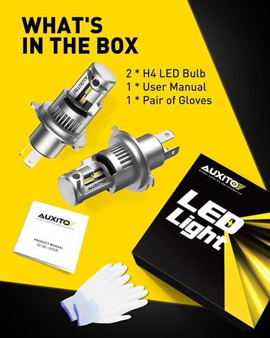 مصابيح AUXITO H11، 44000LM 6500K أبيض بارد، مصابيح بديلة مباشرة H8/H9/H11 مع مروحة تبريد، التوصيل والتشغيل CANbus جاهز بدون وميض، حزمة من 2 in Kuwait