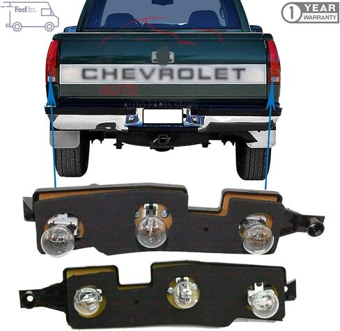 Tailligth Connector Circuit Board Plate With Bulbs Pair For 1988-2000 Chevrolet GMC C/K Series Pickup Truck Direct Replacement 16511566 16511565 in Kuwait