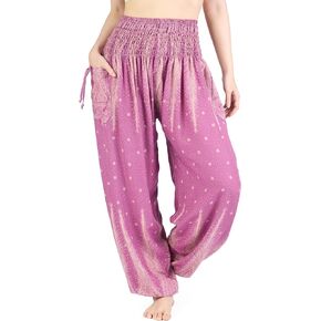 ملابس هيبي للسيدات من Lannaclothesdesign ذات الخصر المدخن واليوجا المتدفق in Saudi Arabia