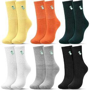 6 Pairs Lobster Dinosaur Crew Sock Holiday Novelty Gift Stocking Christmas Funny Cute Sock Set for Men Women Adults in Saudi Arabia